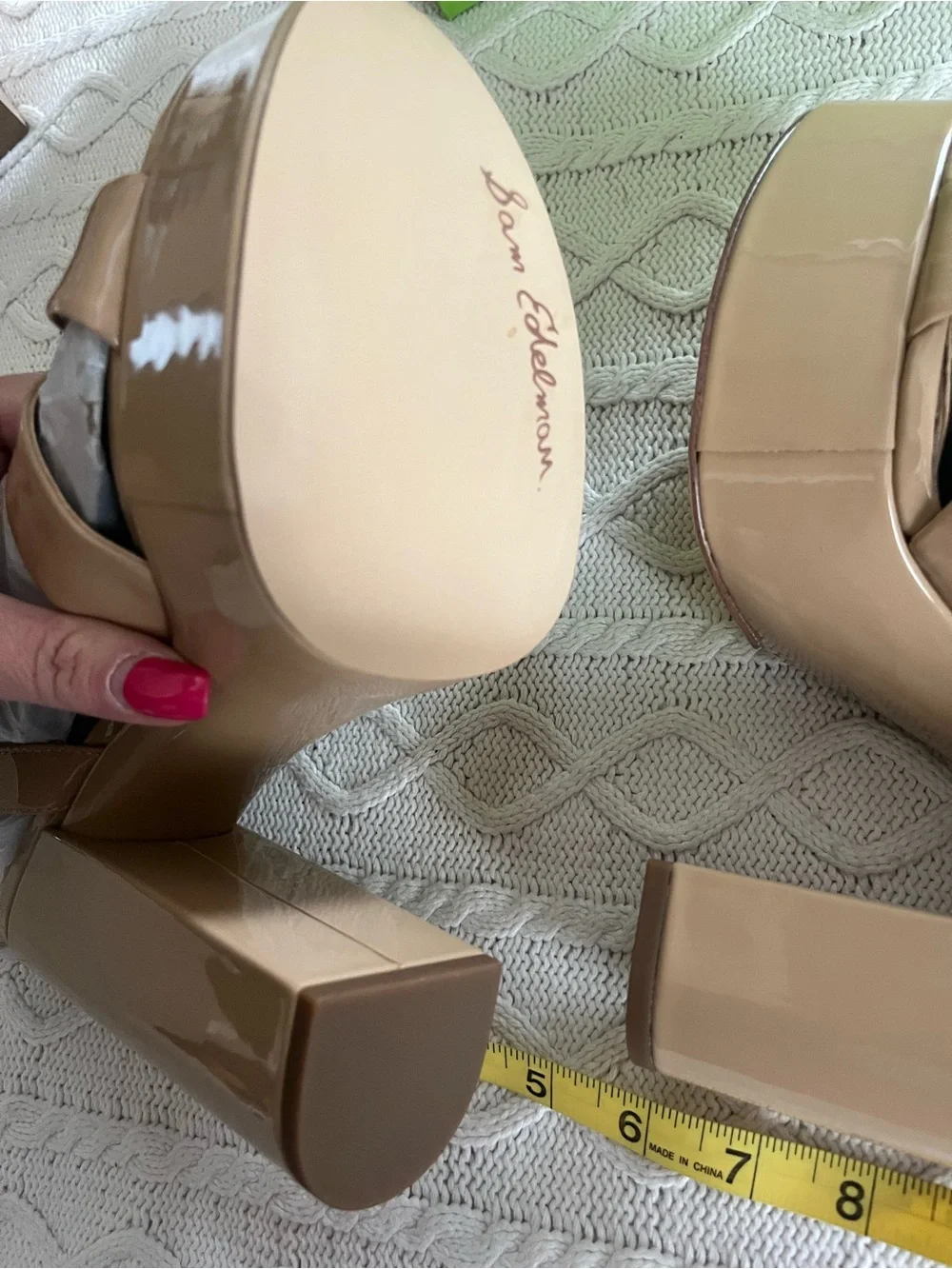 Sam Edelman Tan Platforms with Ankle Strap Women’s Size 9.5